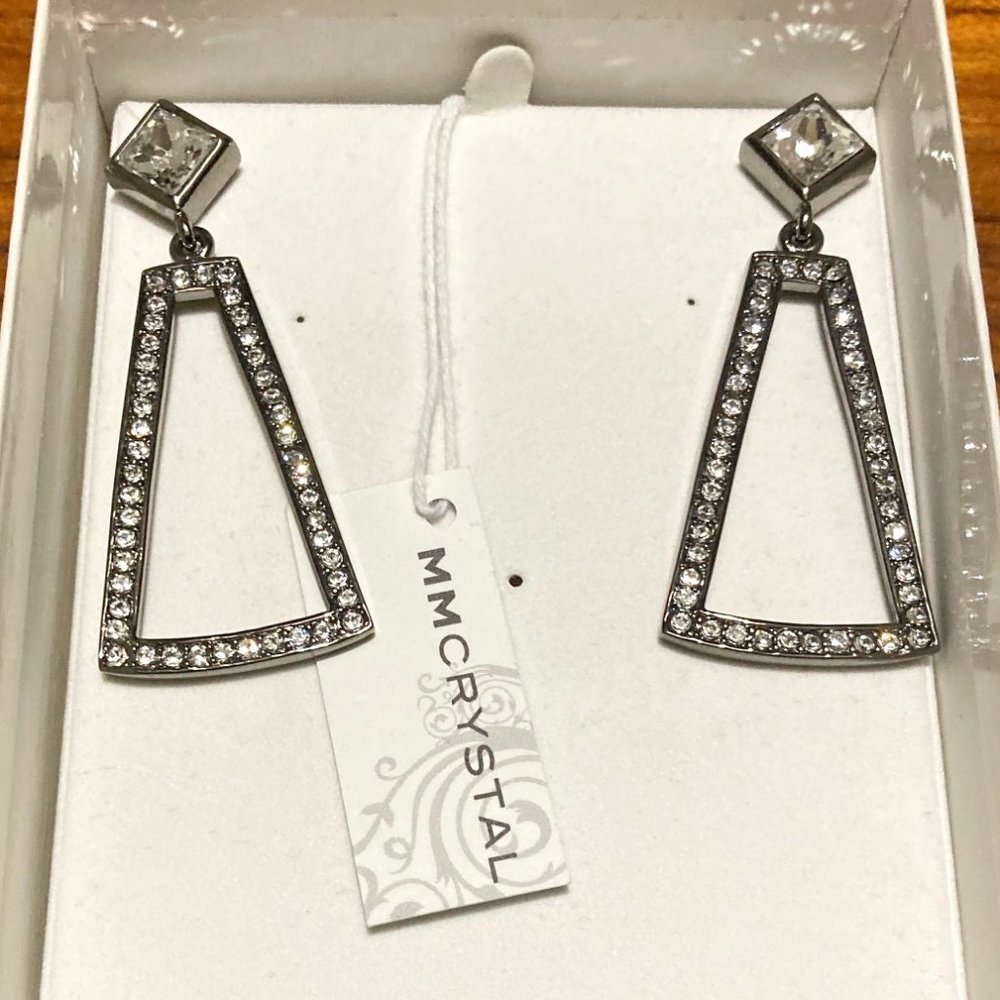 MMCrystal Swarovski 2-tier crystal drop earrings